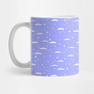 Sky, clouds, moons and stars pattern Mug